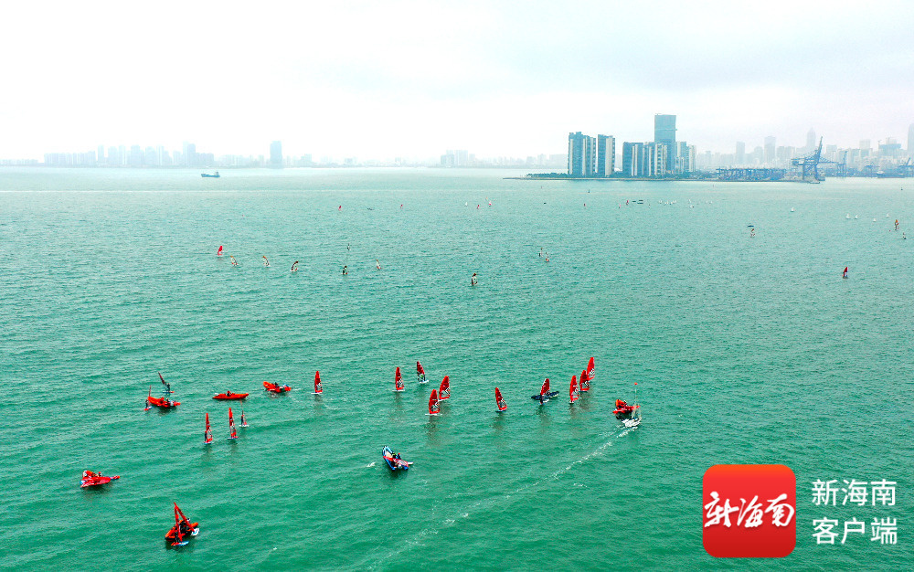 海口假日海滩“长”满了帆，冬训运动氛围拉满!